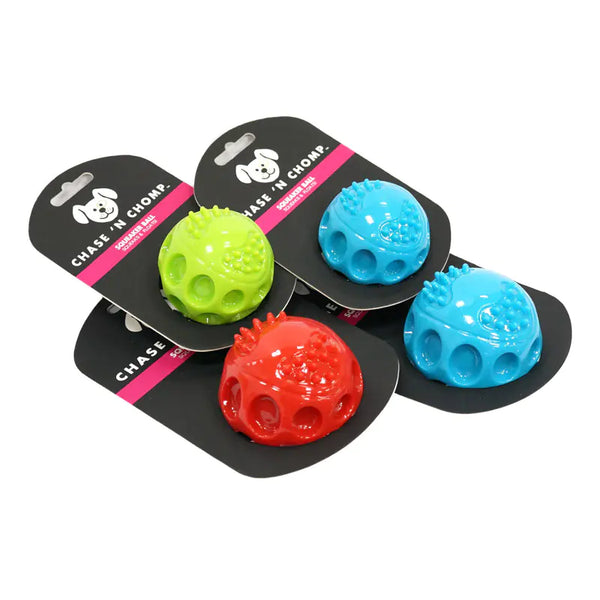 Rubber interactive dog toy ready for hand washing