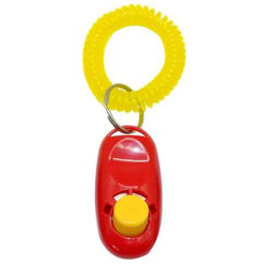 Dog Clicker Training Tool with Key Ring and Strap