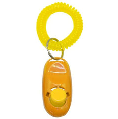 Dog Clicker Training Tool with Key Ring and Strap