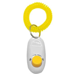 Dog Clicker Training Tool with Key Ring and Strap