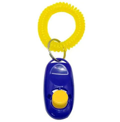 Dog Clicker Training Tool with Key Ring and Strap
