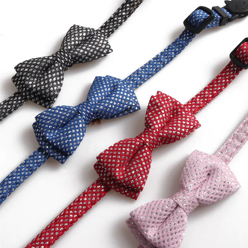 Cute Shiny Bow Collar for Pets