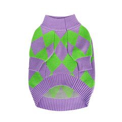 Trendy Plaid Dog Sweater for Pets