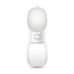 Portable Pet Water Bottle with Fold-Out Trough: One-Button Dispenser for Dogs