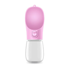 Portable Pet Water Bottle with Fold-Out Trough: One-Button Dispenser for Dogs